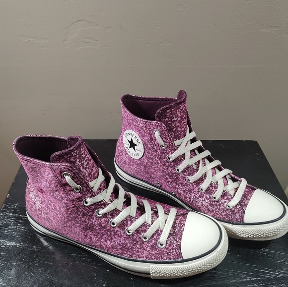 Converse CTAS Orchid Abyss/Egret Women's High Top Sneakers-Size 11 A11137C - Picture 2 of 9